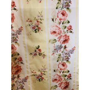 Set 2 Curtain Panels Croscill PRINCESS Rod Pocket 40”x86” Yellow Floral Cottage